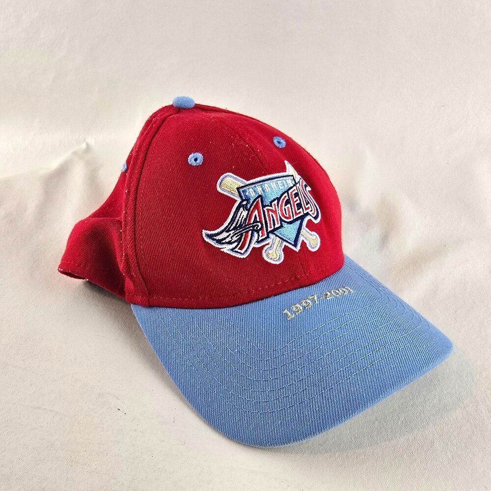 Anaheim Angels New Era Hat Mens Medium Large Red Blue 39Thirty Fitted MLB Retro